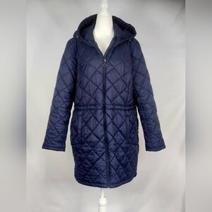 Weatherproof Hooded Diamond Quilted Ladies Coat Jacket Size XLARGE Parka Puffer